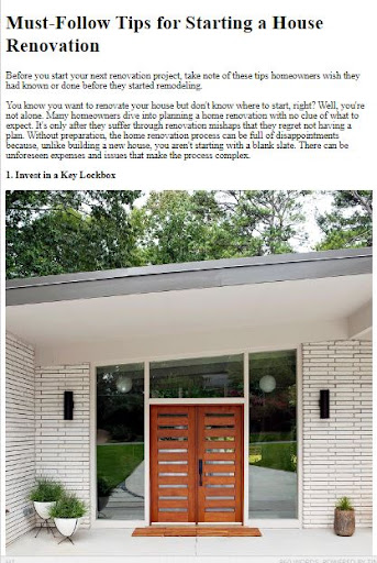 How to Do Home Renovations