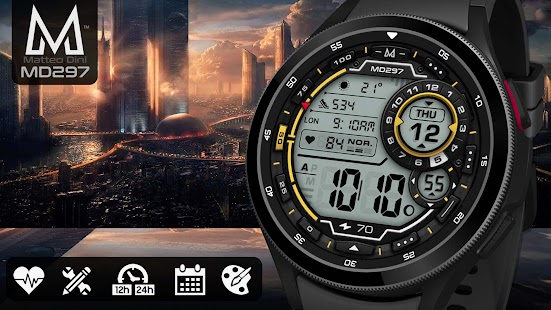 MD297 Digital watch face Screenshot