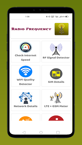 Android application RF Signal Detector RF Signal S screenshort