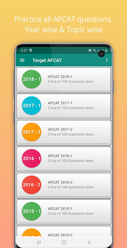 Android application Target AFCAT screenshort