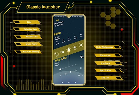 Classic launcher - App lock Captura de pantalla