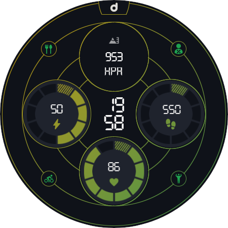 DS D005 - Digital watch face Screen 3