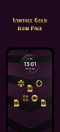 Screenshot of Vintage Gold Icons
