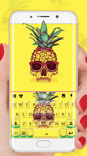 Android application Cool Pineapple Skull Keyboard screenshort