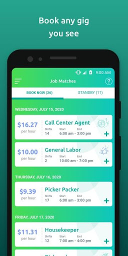 Android application Adia – Jobs on Demand screenshort