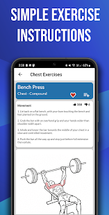 Gym Exercises & Workouts Screenshot