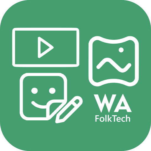 Stiker Saver | WA FolkTech logo