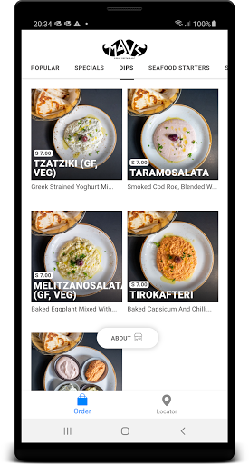 Android application Mavs Greek Restaurant screenshort