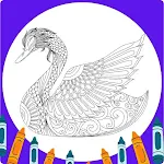 Cover Image of Download Swan Mandala Coloring Book App  APK
