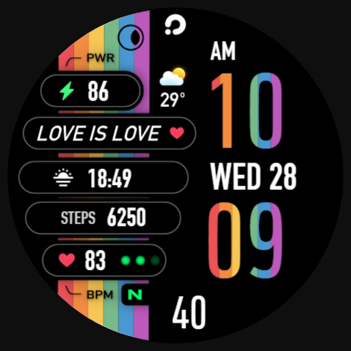 PRIDE RAINBOW Watch Face Logo