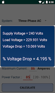 NEC Voltage Drop Calculator