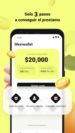 Android application Mexiwallet-Préstamo Mercado screenshort