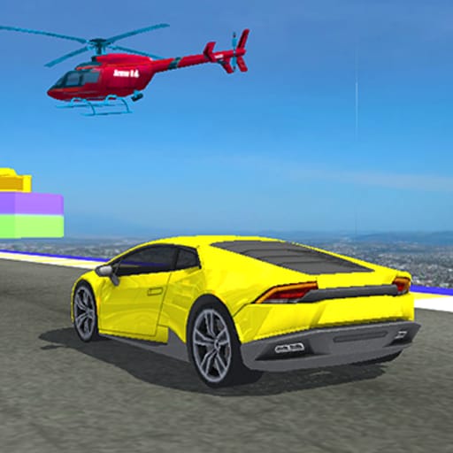 Turbo Mega ramp car stunt logo
