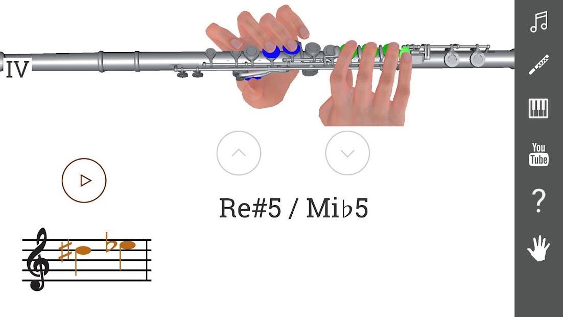 Screenshot 4 3D Flute Fingering Chart - How To Play the Flute android