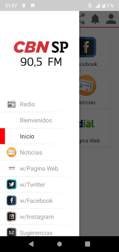 Android application Radio CBN 90.5 FM SP screenshort