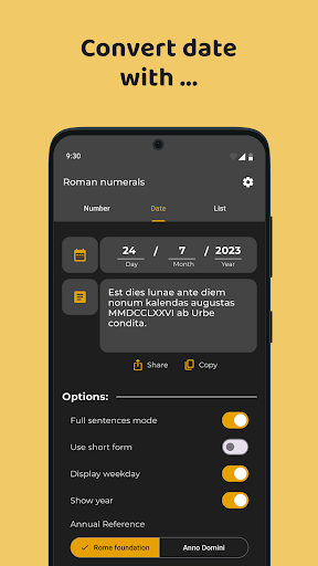 Roman numerals generator Screen 3