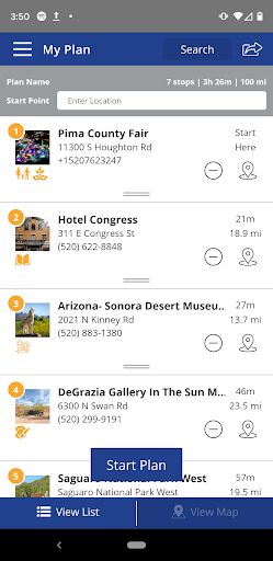 Screenshot of Southern Arizona Attractions