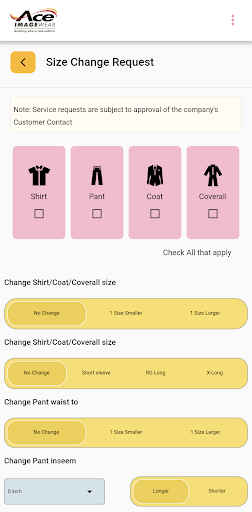 Trace Uniform App Screen 2