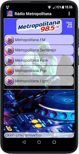 Android application Radio Metropolitana FM screenshort