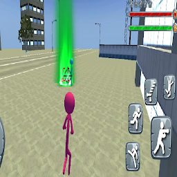 Flying Stickman City Hero 3D