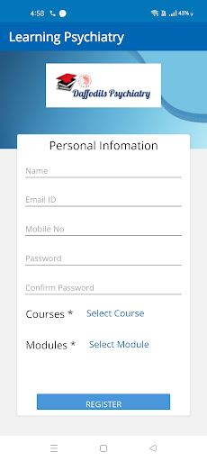 Android application Daffodils Psychiatry screenshort