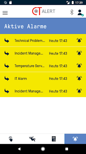 Android application CT Alert screenshort