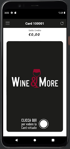 Android application Wineemore Card Club screenshort