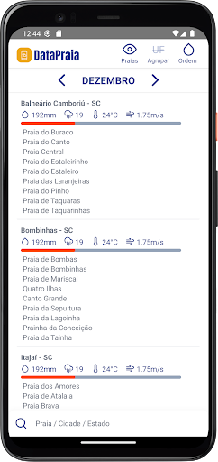 DataPraia | Chuvas nas praias Screen 2