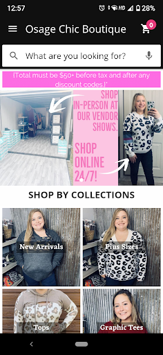Android application Osage Chic Boutique screenshort