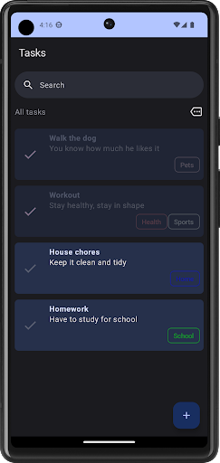 Android application SmartTasks screenshort