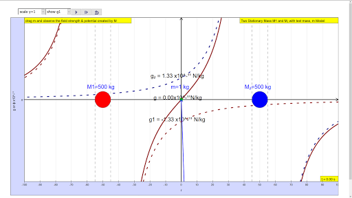 2 Mass Gravity Virtual Lab Screen 3