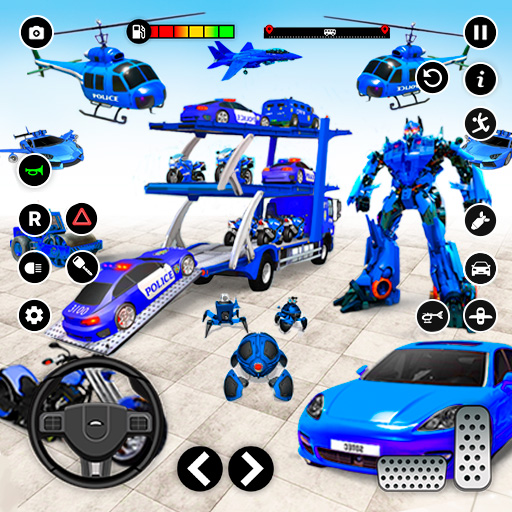Police Car US War Robot Games logo