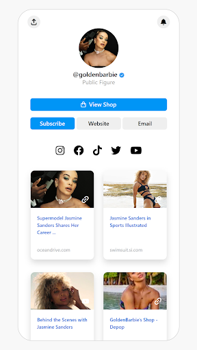 Android application Link in Bio screenshort