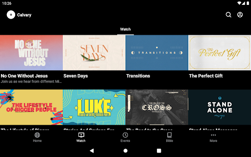 Screenshot of Calvary Church Delran