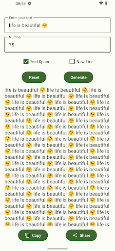 Text Repeater Safe Screen 2