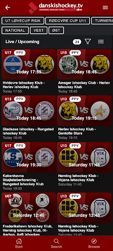 Android application Danskishockey.tv screenshort
