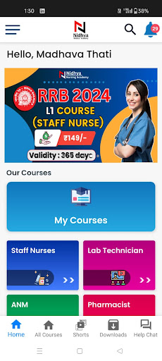 Android application Nidhya Nursing App screenshort