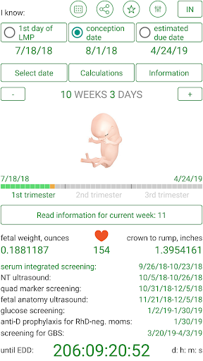 Pregnancy Due Date Calculator 1.93 screenshots 1