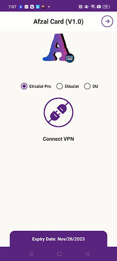 Android application Afzal Card screenshort