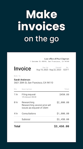 Android application Easy Invoice Maker screenshort