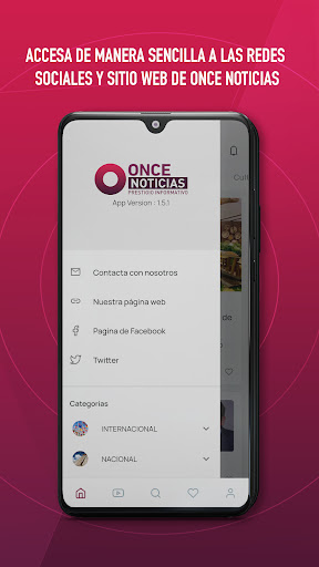 Android application Once Noticias screenshort