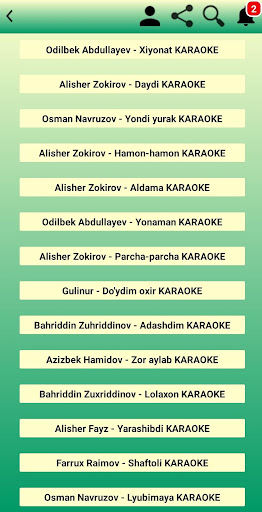 Qoshiq va Karaoke Screen 3