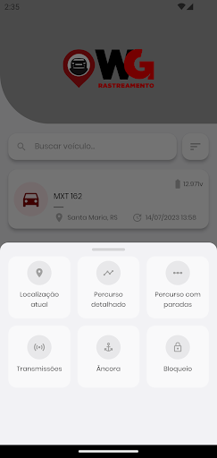 WG Rastreamento Veicular Screen 2