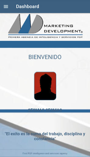 Android application MDProyectos screenshort