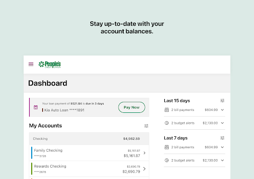 People's CU Mobile Banking Screenshot