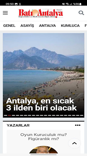 Android application Batı Antalya screenshort