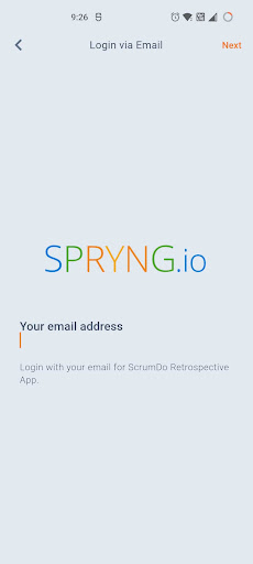 Spryng.io Screen 2
