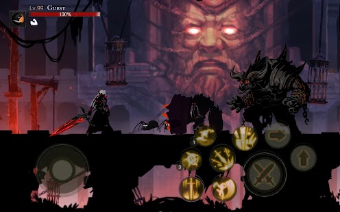 Shadow of Death: Captura de tela do Cavaleiro das Trevas