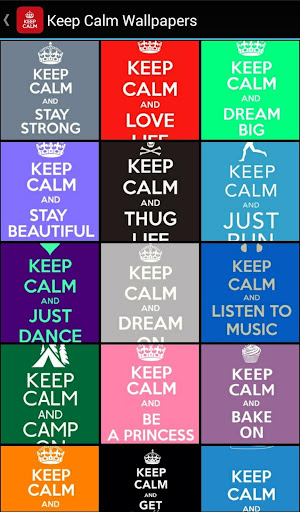 Android application Keep Calm Wallpapers screenshort