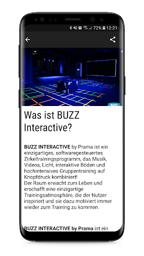Android application BUZZ FITNESS WIEN screenshort